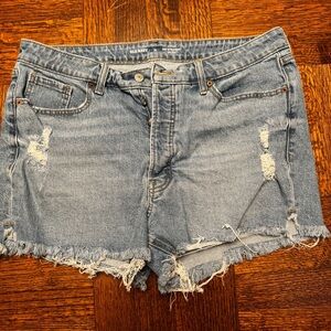 Women’s Cut Off, High Rise Denim Shorts, Size 16